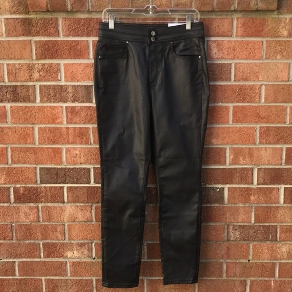Ann Taylor Factory The Skinny Curvy Fit Faux Leather Jeans sz 6 NWT